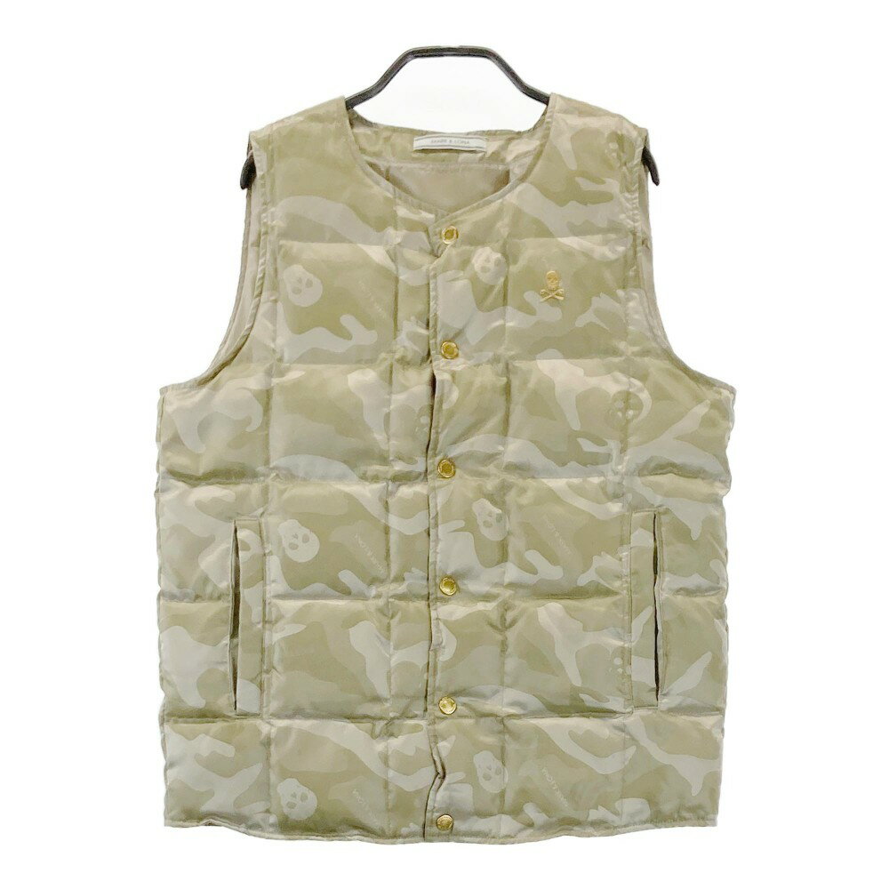 マーク＆ロナ リバーシブル ダウン ベスト 迷彩 チェック メンズ