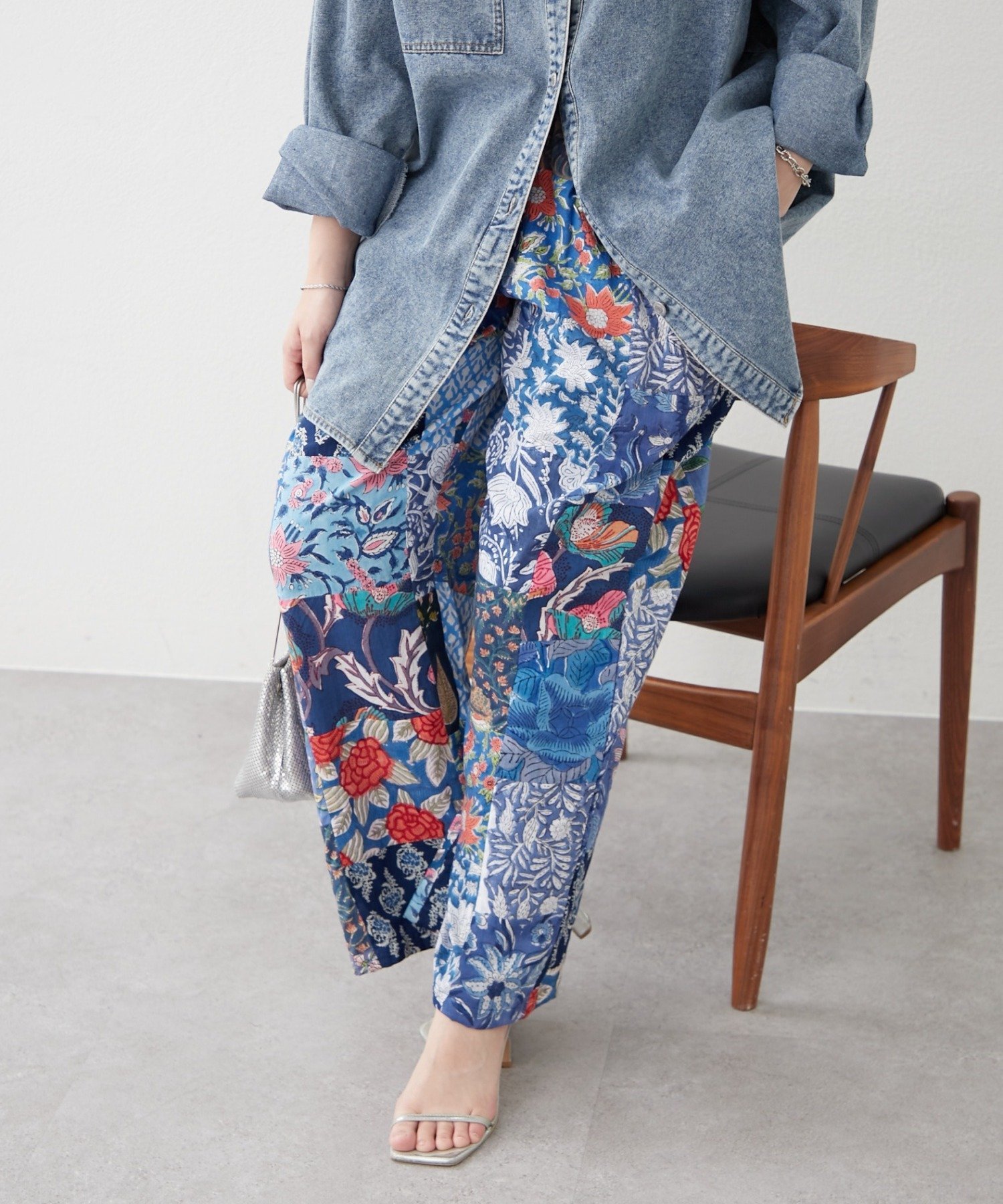 楽天市場】パッチワーク（パンツ｜ボトムス）：レディースファッション