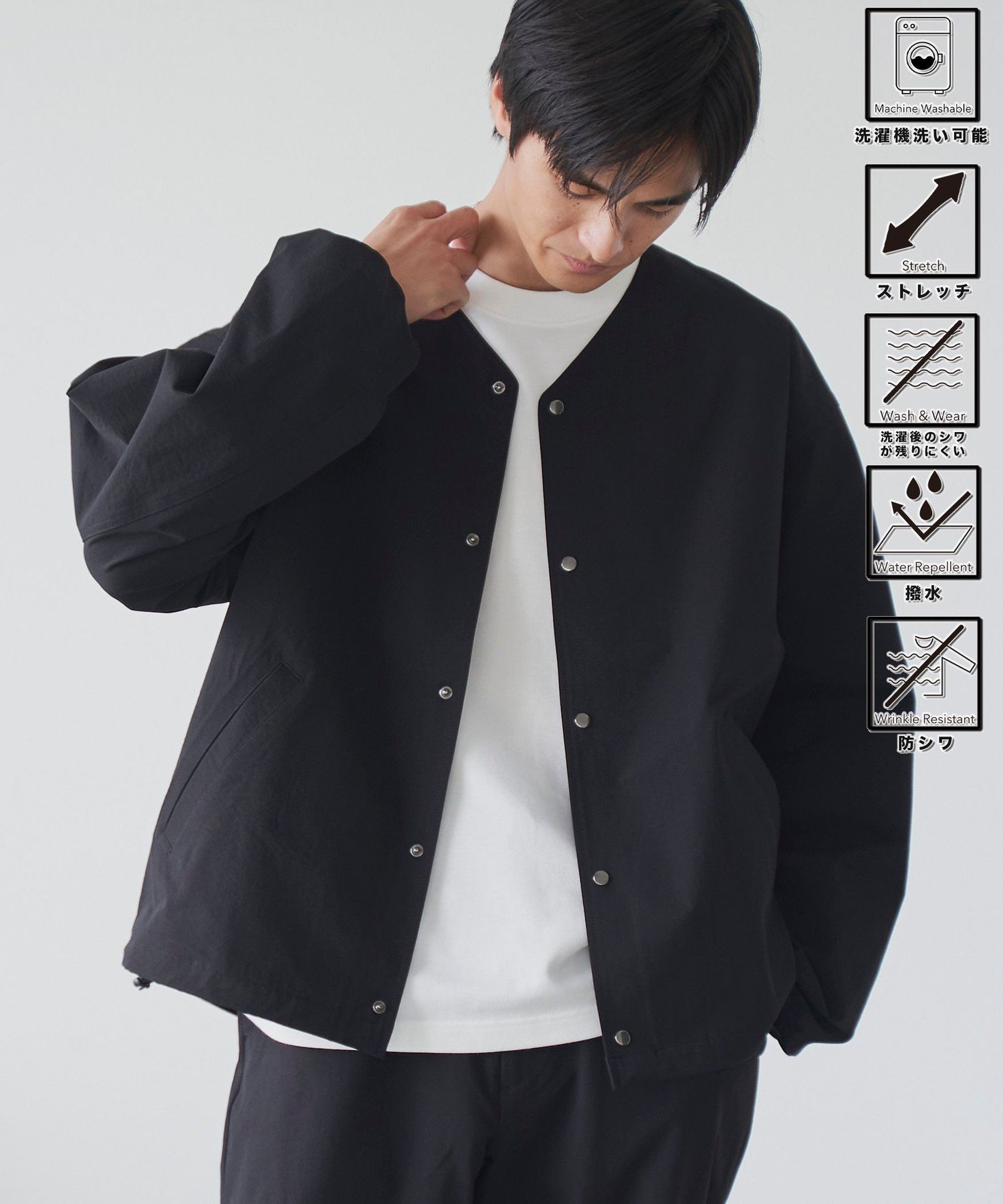 楽天市場】ノーカラージャケット（メンズファッション）の通販