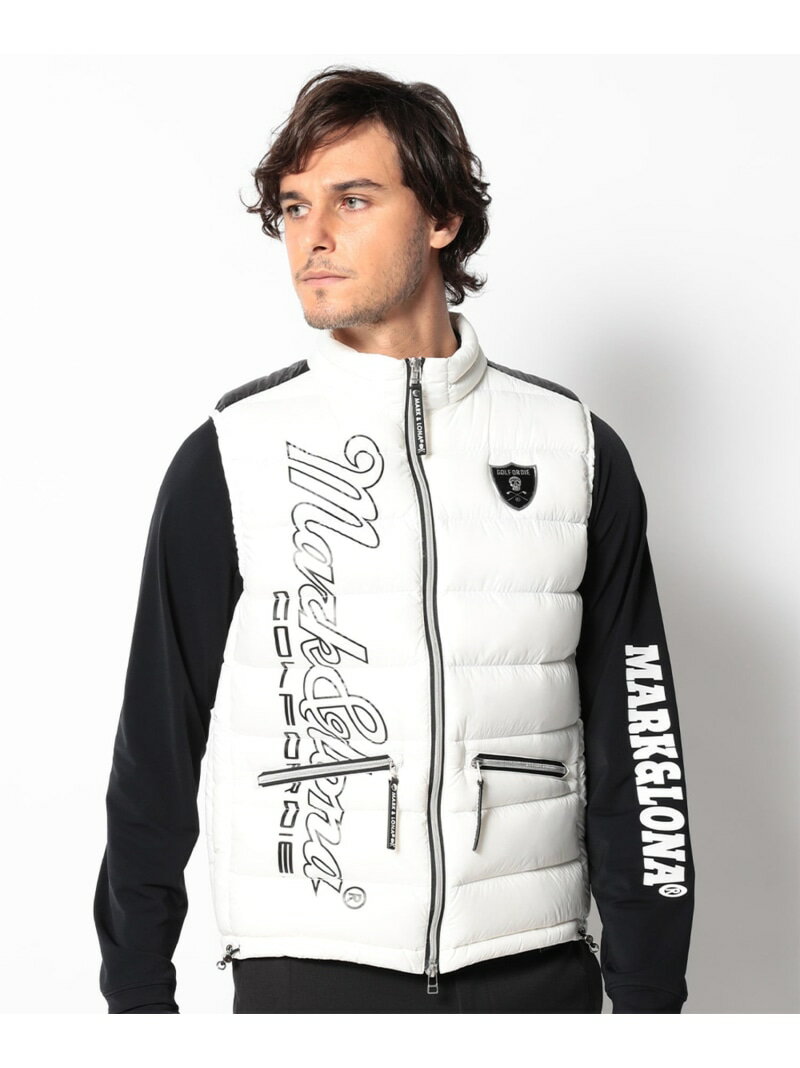 マークアンドロナ ジャケット 白 S ゴルフ 上着 フリース マーク