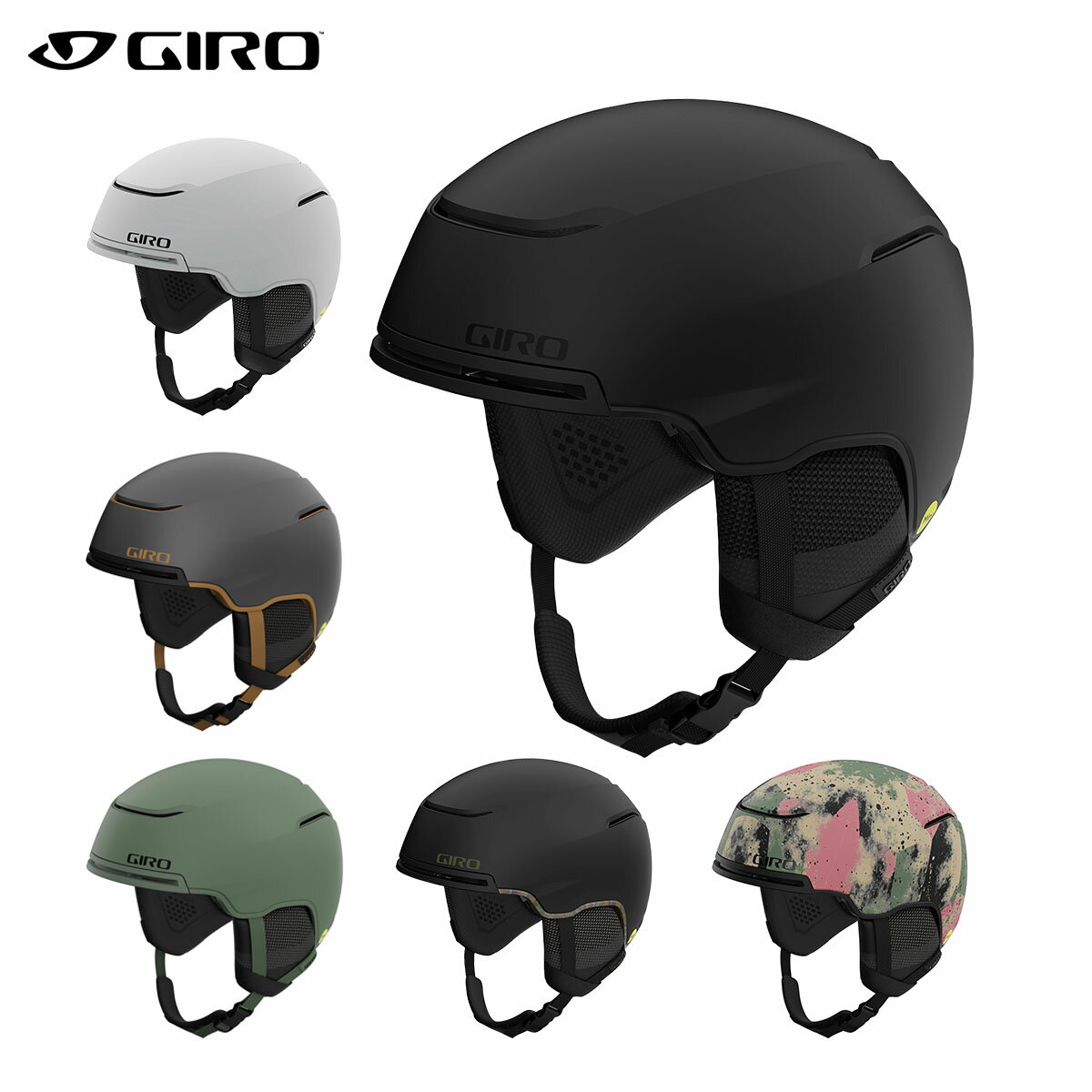 GIRO ブラック ヘルメット GIRO マットブラック ヘルメット MIPS搭載 M