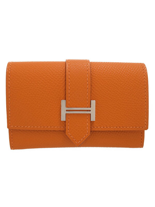 HERMES】【シルバー金具】エルメス『ベアン コインケース』K刻印 20007