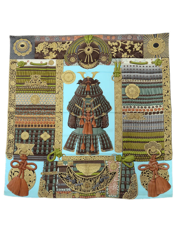HERMES】エルメス『カレ90 侍の鎧兜 PPARURES DE SAMOURAIS