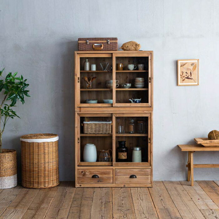 楽天市場】ヴィンテージ（種類（食器棚・キッチンボード）引戸タイプ