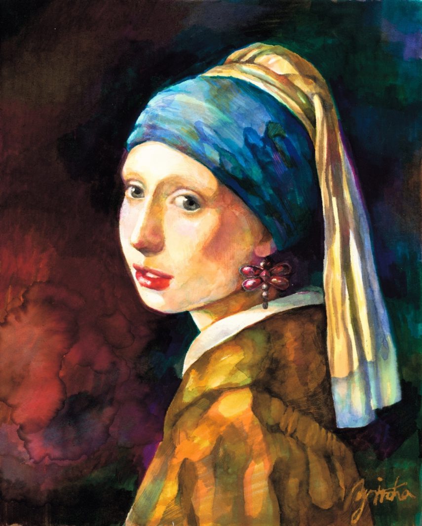 オマージュ「真珠の耳飾りの少女」｜TOMBOW FUN ART STUDIO ｜トンボ鉛筆