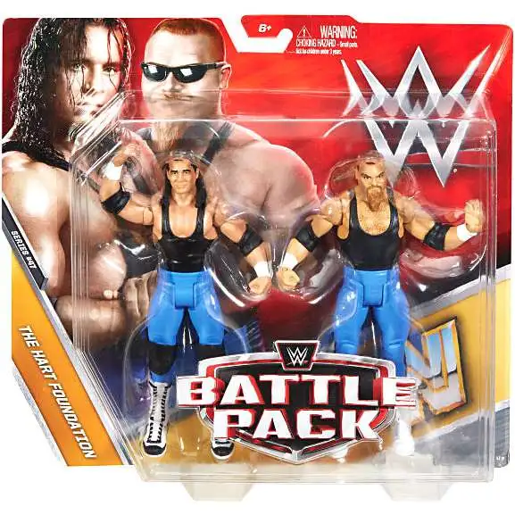 WWE Wrestling Classic Superstars Series 4 Hart Foundation Action