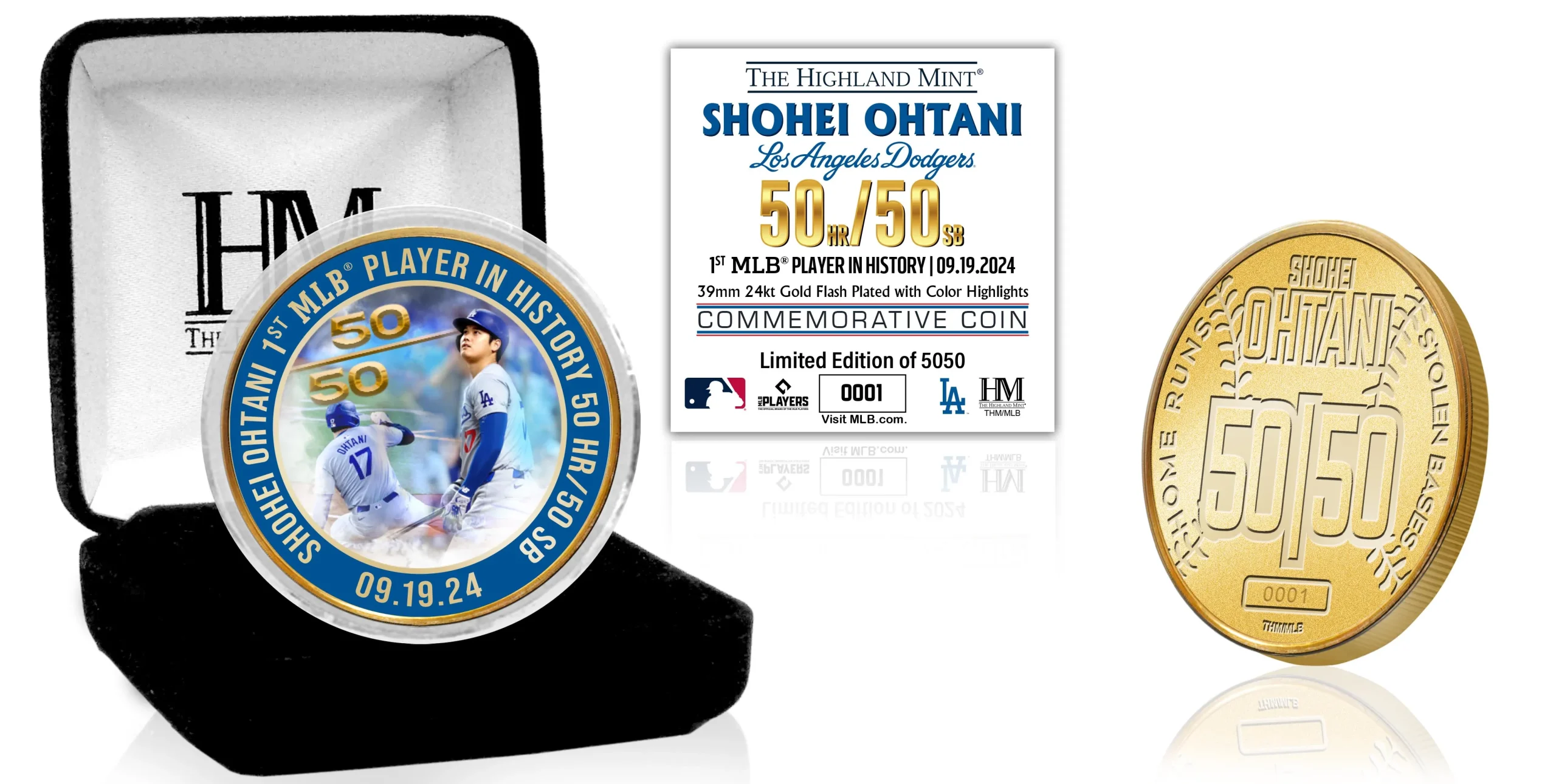 大谷翔平記念 50/50 限定5050枚 大谷翔平 50-50達成記念 MLB公式 日本