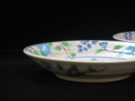 庫山窯】花縁花鳥図中皿 銘々皿五客揃い 庫山