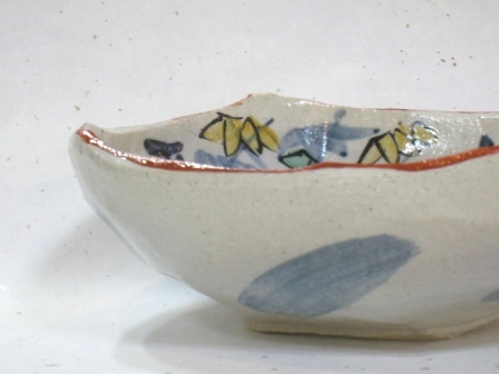 夕立窯 うさぎのお宿 角菓子器 箸付 - 土岐陶器本店