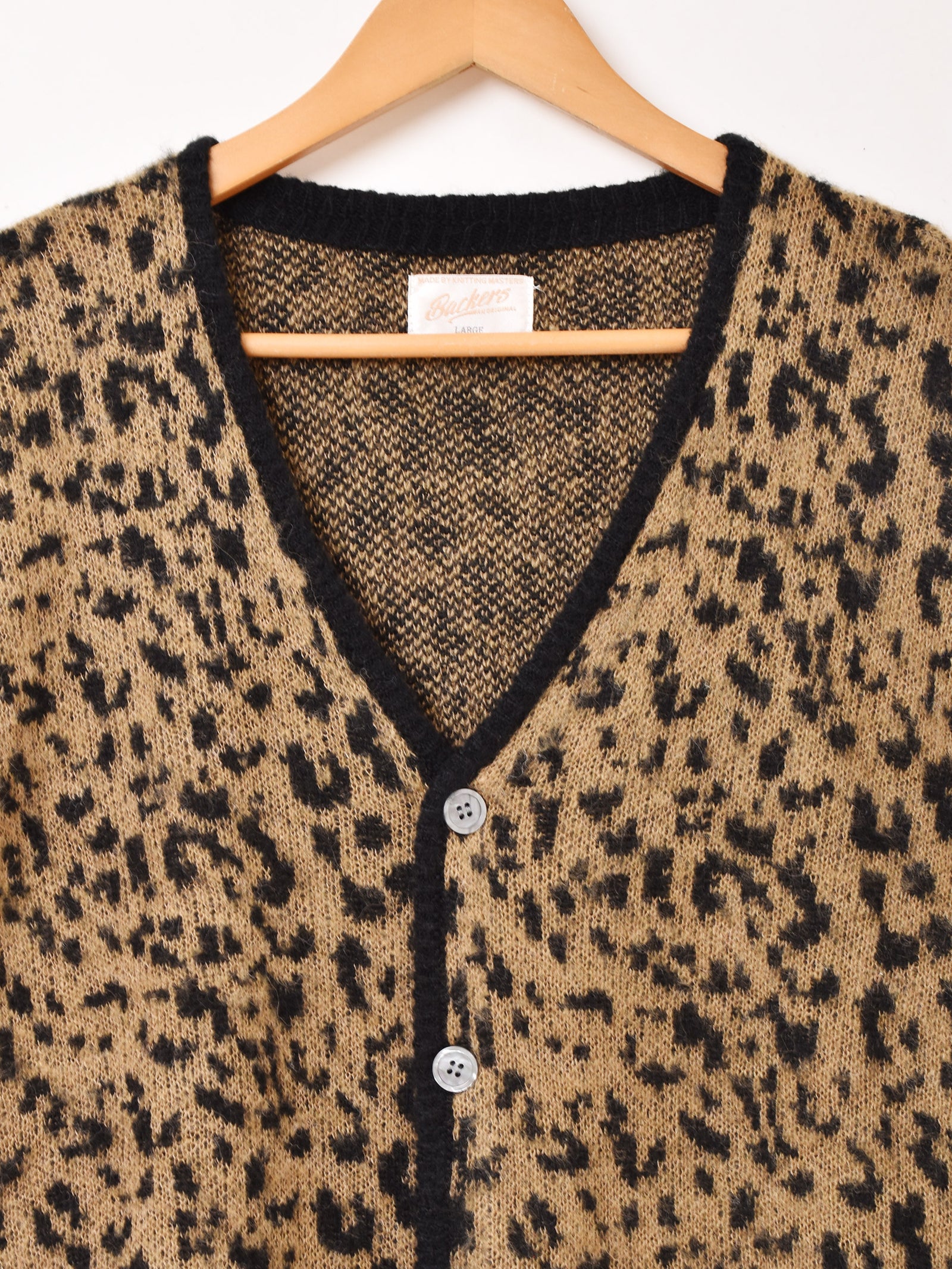 3色展開】Backers レオパード柄 モヘア混 カーディガン – 古着屋Top of
