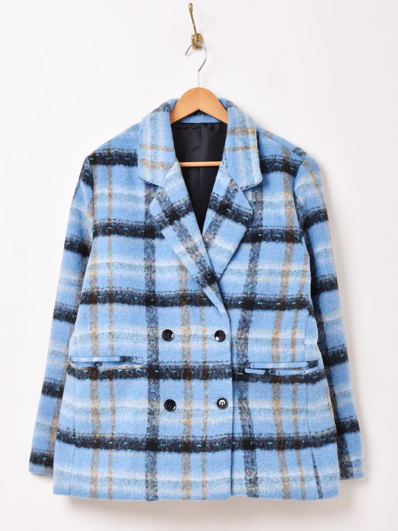 2色展開】Meridian チェック柄 ショートコート – 古着屋Top of the