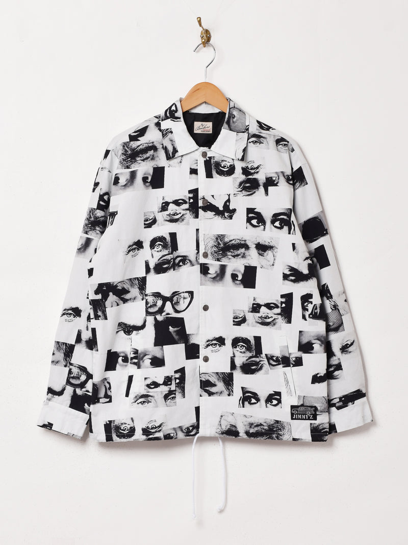 2色展開】Backers JIMMY'Z 総柄 モノクロ フォトプリント ジャケット