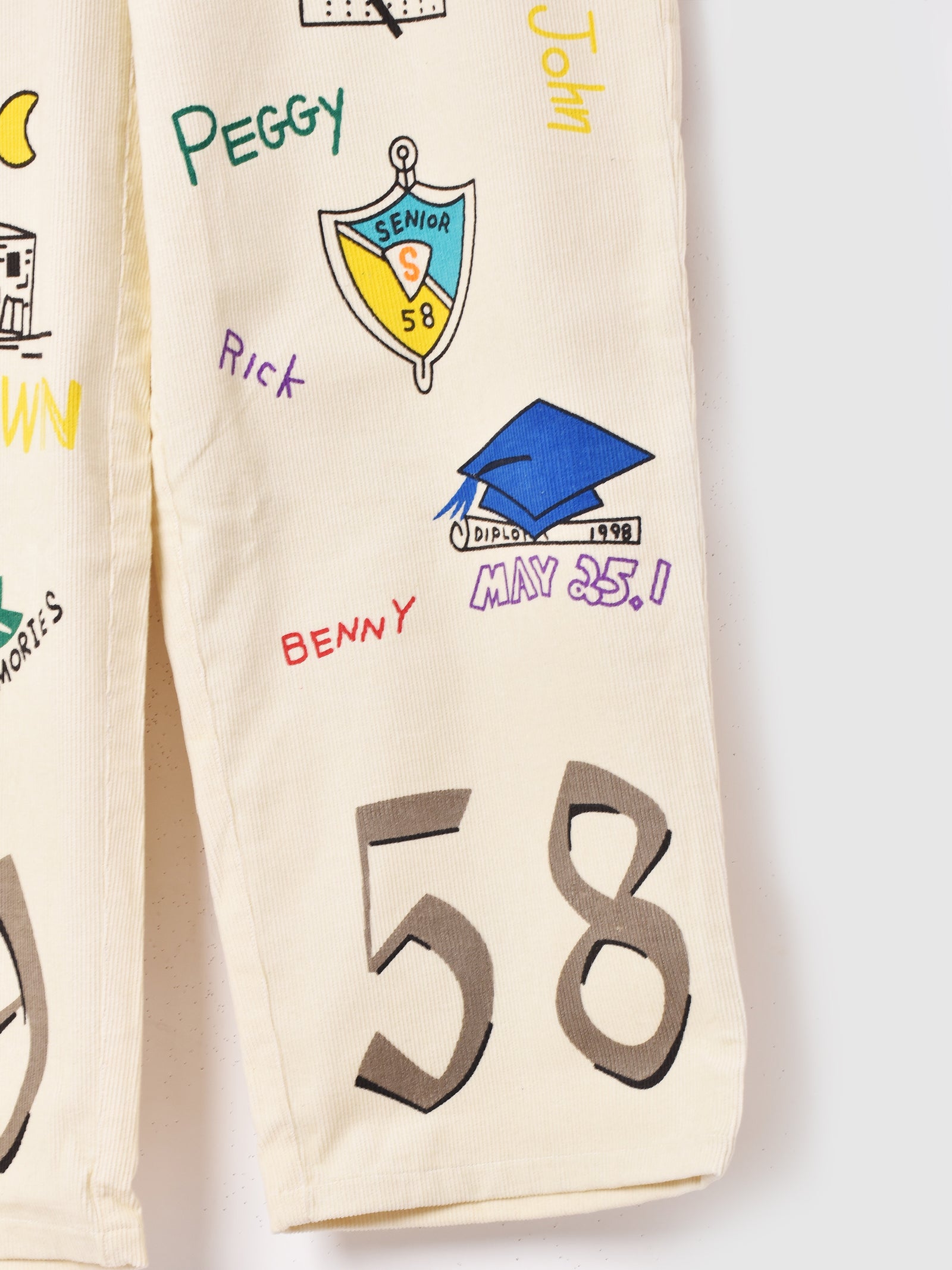 2色展開】 Backers メモリアルペイントデザイン コーデュロイパンツ