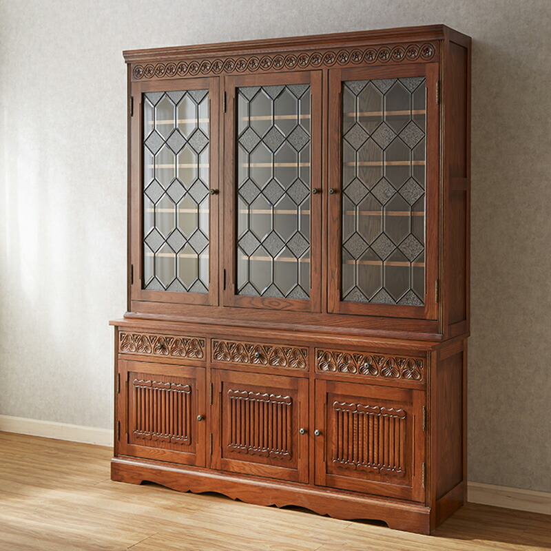 楽天市場】カップボード 幅153cm オールドタイムス / 食器棚 食器