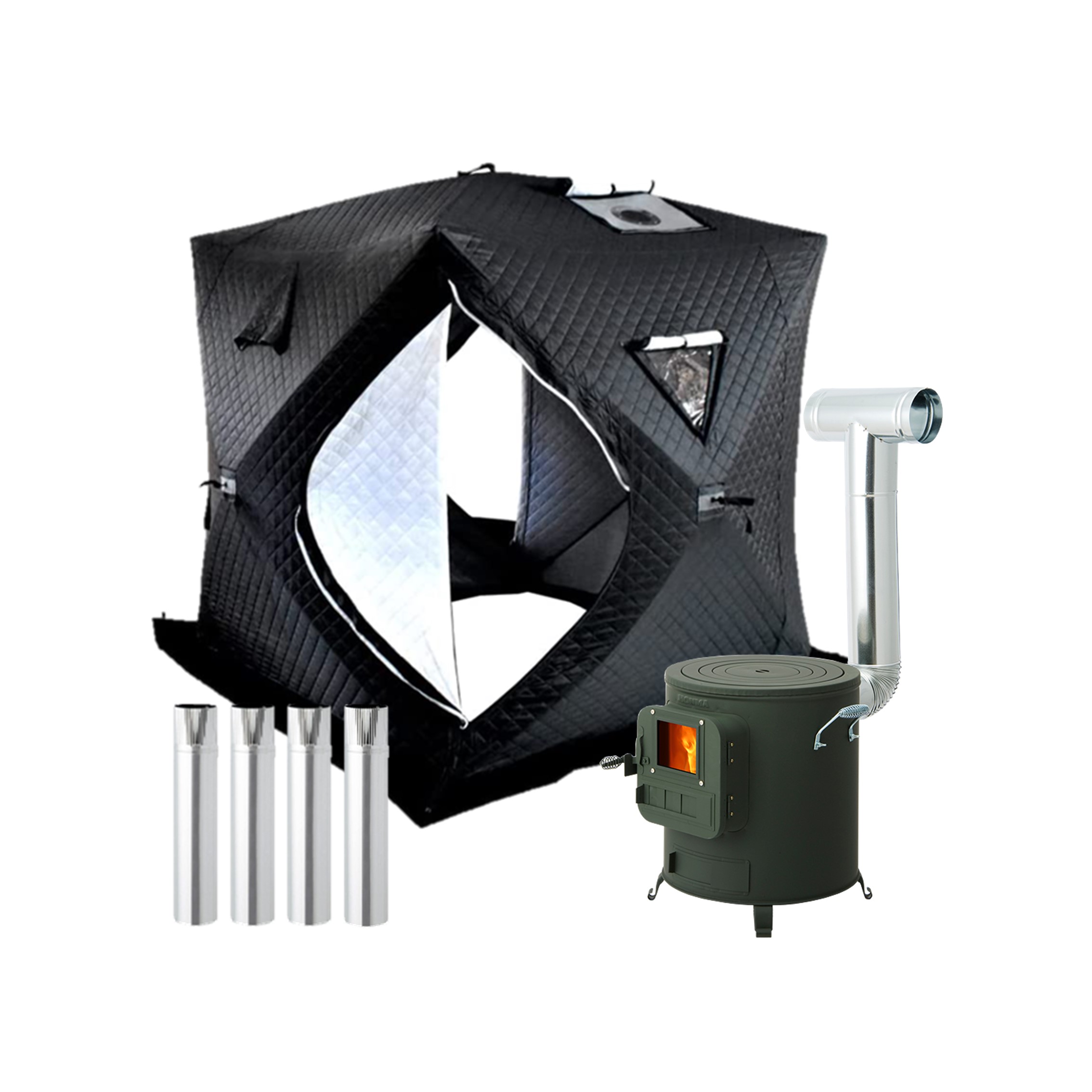 楽天市場】テントサウナセット 薪ストーブ ホンマ製作所 60秒簡単設営