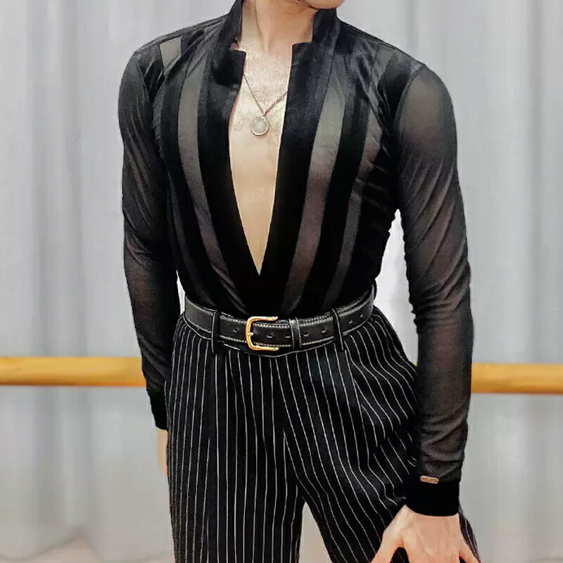 楽天市場】【即日発送】メンズシャツ ラテンシャツ ダンスシャツ