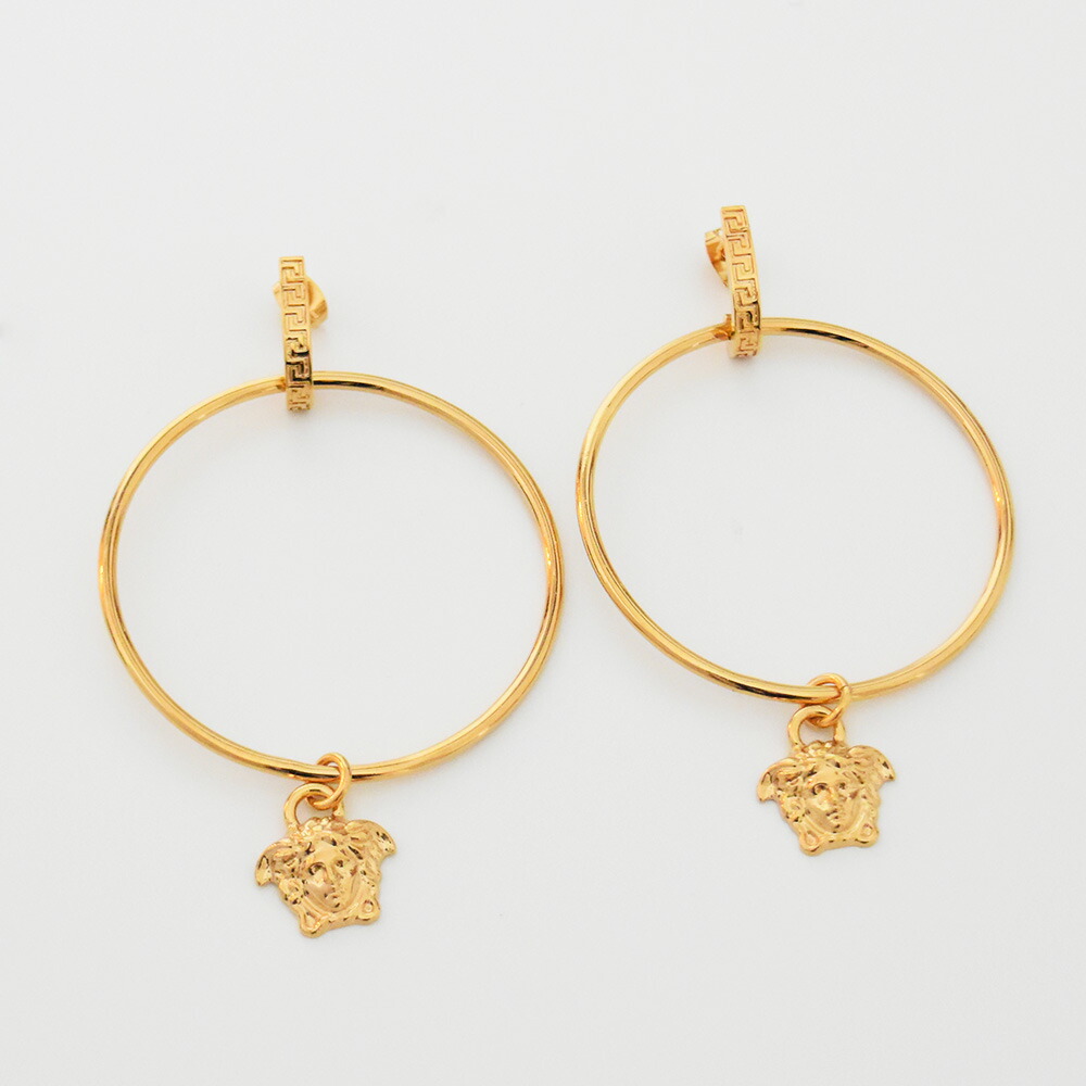 楽天市場】ヴェルサーチ ピアス メデューサ グレカ サークルピアス