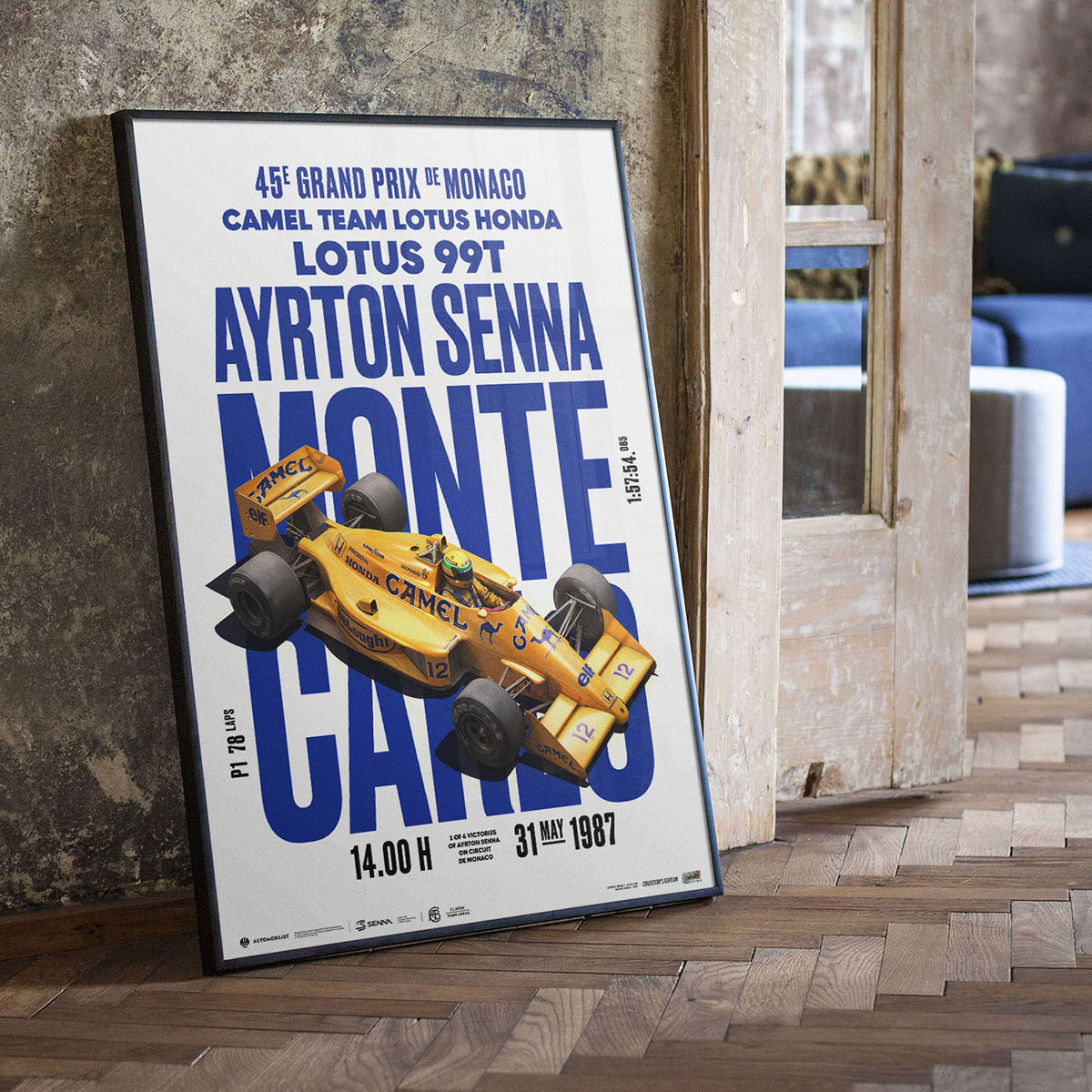 楽天市場】ポスター オートモビリスト アイルトン・セナ ロータス 99T