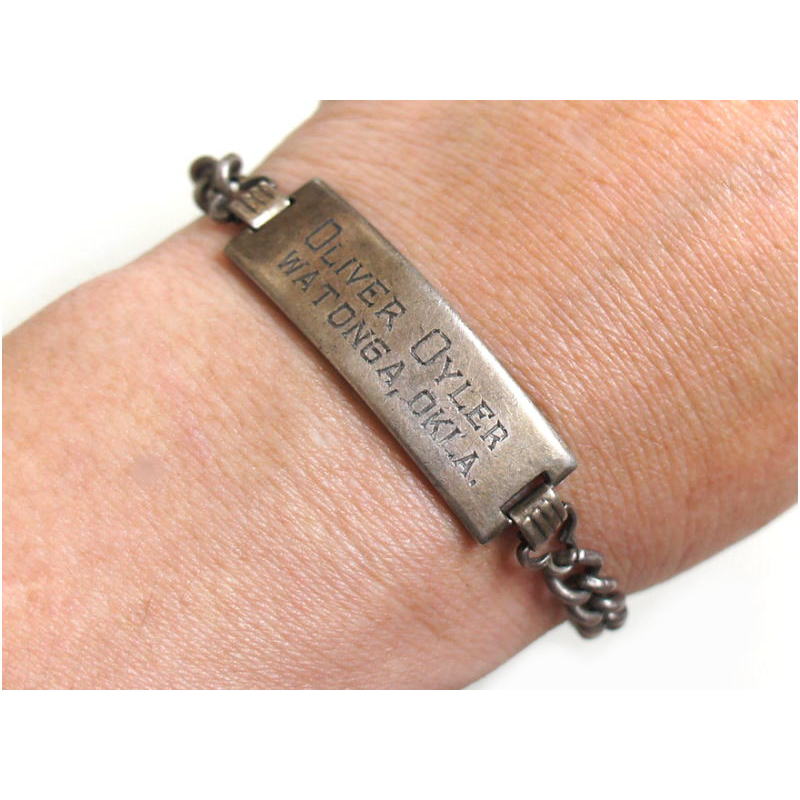 楽天市場】1940年代 ヴィンテージ IDブレスレット OLIVER スターリング