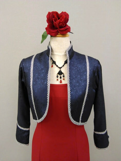 楽天市場】フラメンコ衣装 ジャケットネイビー イージーオーダー セミ