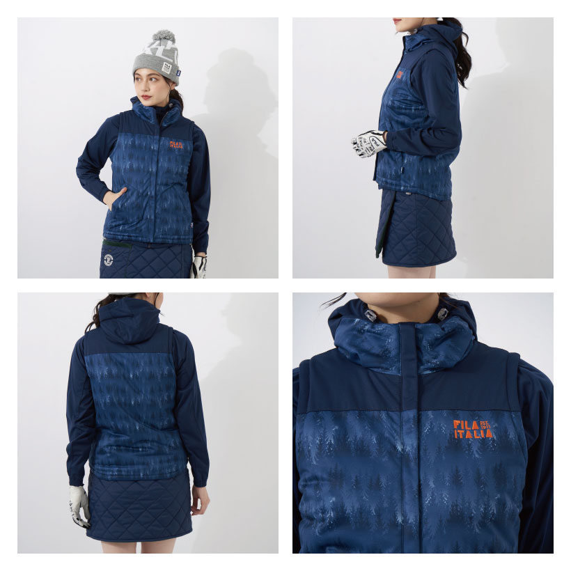 楽天市場】レディース 中綿ベスト＋ブルゾン 2点セット パーカー