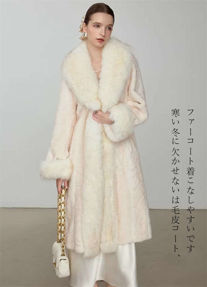 楽天市場】ファーコート ミンクファー フェイクファーコート