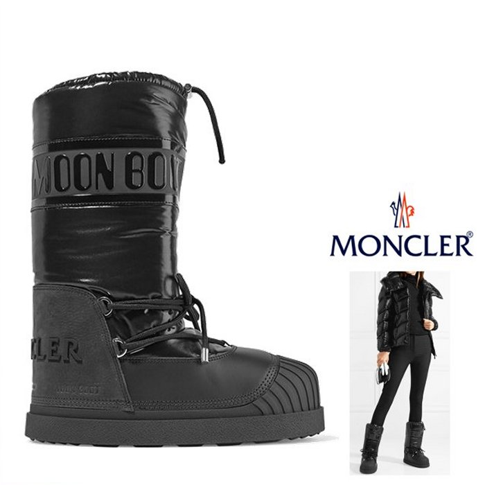 楽天市場】MONCLER【モンクレール】ロゴ・ロング・スノーブーツ