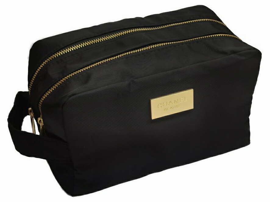 楽天市場】CHANEL NOVELTY WF POACHシャネル ロゴプレート付化粧ポーチ