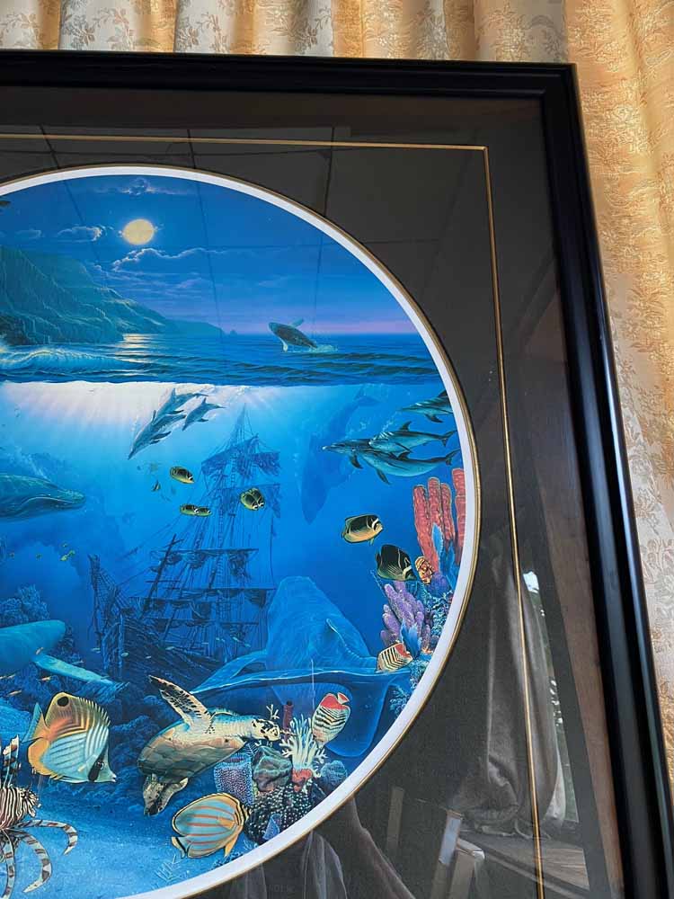 楽天市場】版画 クリスチャン・リース・ラッセン マウイホエールソング