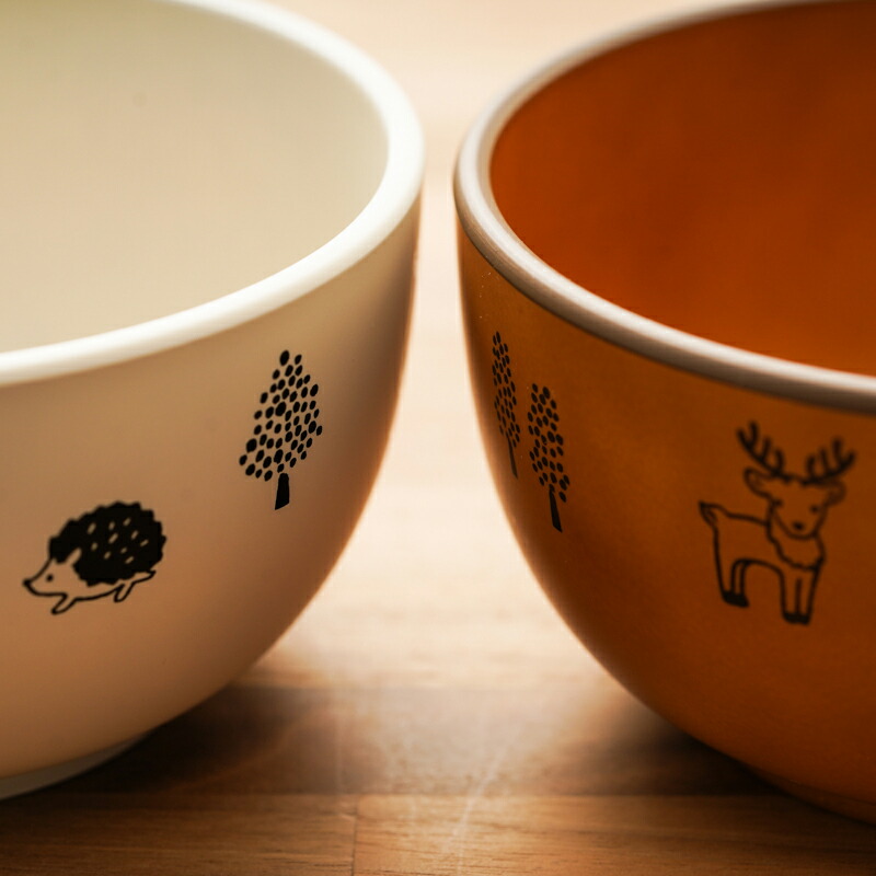 楽天市場】森の仲間たち ミニどんぶり 1個 グレー/ブラウン 食器