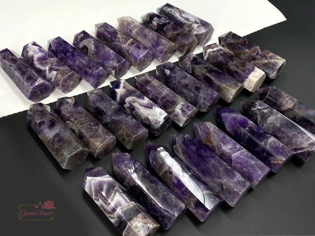 楽天市場】天然石 アメジスト 紫水晶 ポイント 六角柱 置石 開運 原石