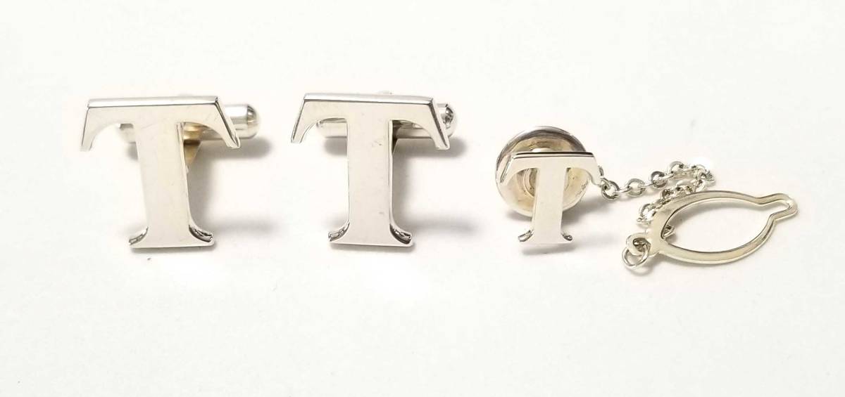 楽天市場】ティファニー カフス カフリンクス Tモチーフ タイタック