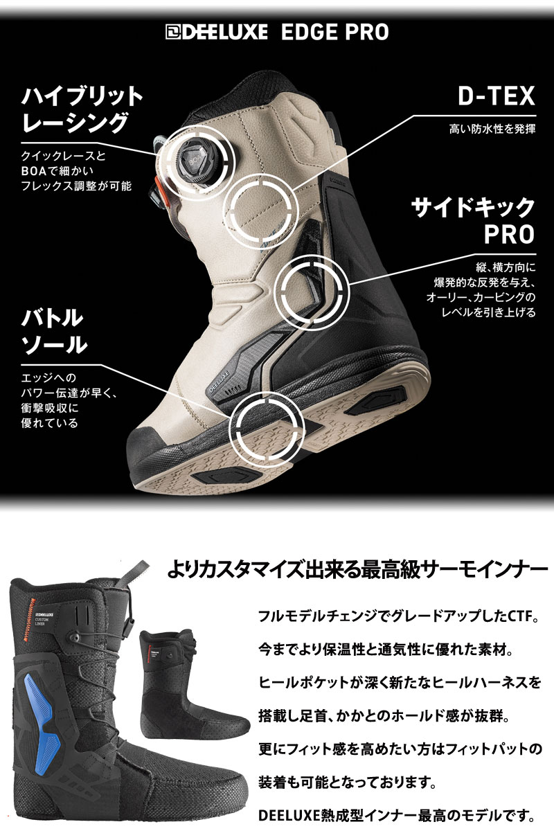 楽天市場】24-25 DEELUXE/ディーラックス EDGE PRO ctf エッジプロ