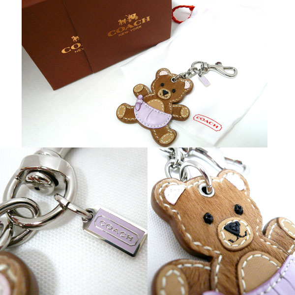 楽天市場】【COACH】コーチ クマ モチーフ キーホルダー レザー 熊