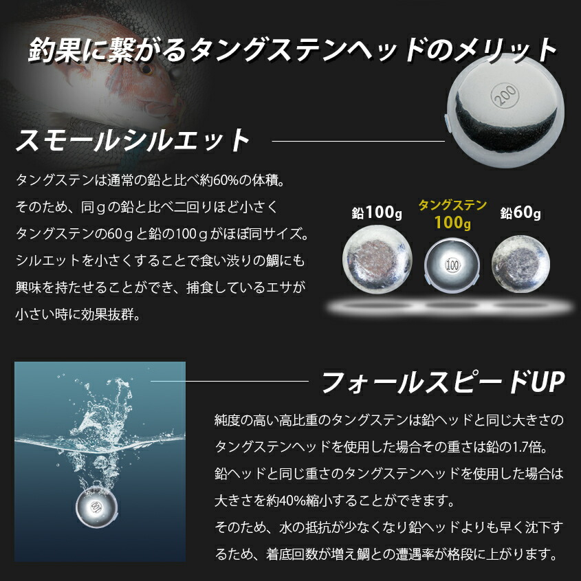 楽天市場】タイラバ タングステン 200g (保護チューブ付き) 1個単品 鯛