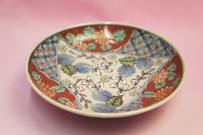 楽天市場】六代 佐藤走波 染錦菊草花文 5寸皿5枚揃 : 食器のみつはた