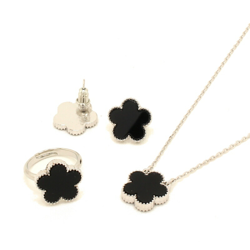 楽天市場】皐花1花【3点セット】 ネックレス + ピアス or イヤリング +