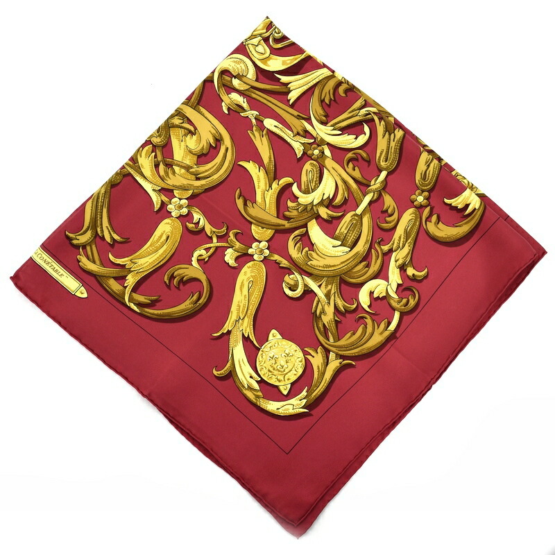 楽天市場】エルメス カレ90 スカーフ 大判 正方形 シルク レッド