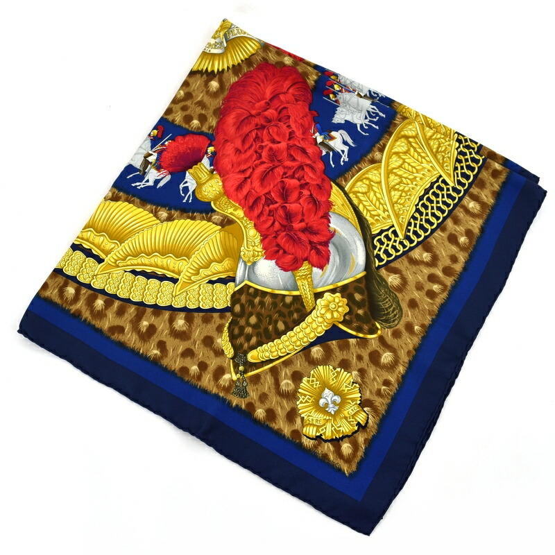 楽天市場】エルメス カレ90 スカーフ 大判 正方形 シルク100% 面貌の