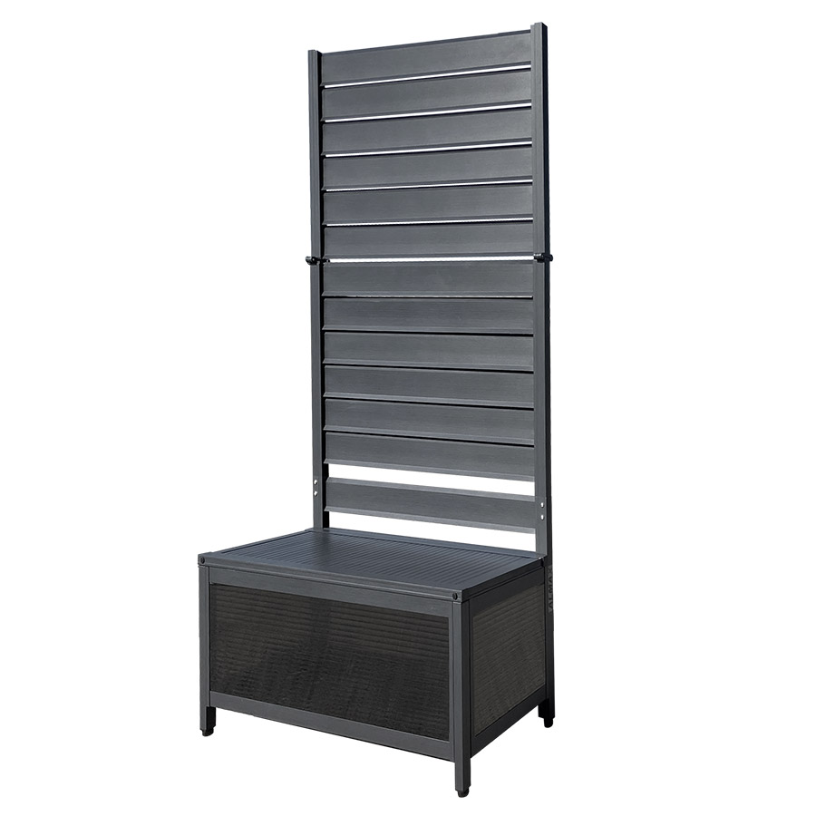 楽天市場】たためる 目隠しフェンス 収納ベンチ付き 木目調 アルミ製