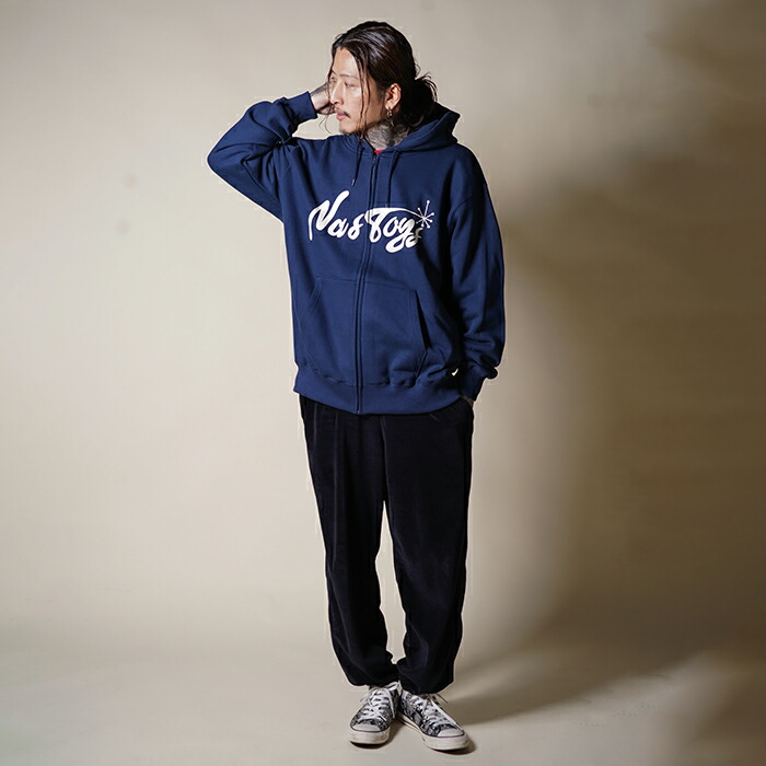 楽天市場】NASTOYS ナストイズ / 「Side Logo Sweat Zip Parka / NAVY