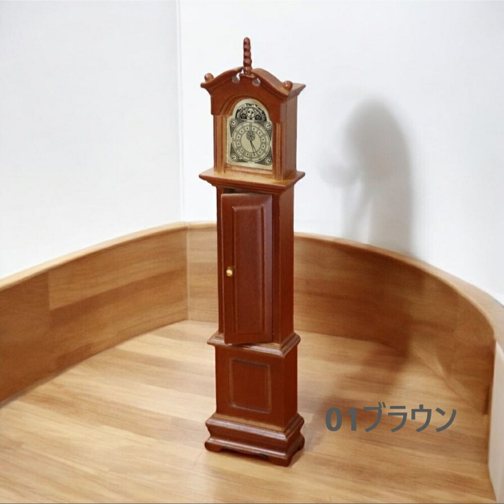 楽天市場】90000316（1点）ミニチュア木製ホイール付き振り子時計 2色