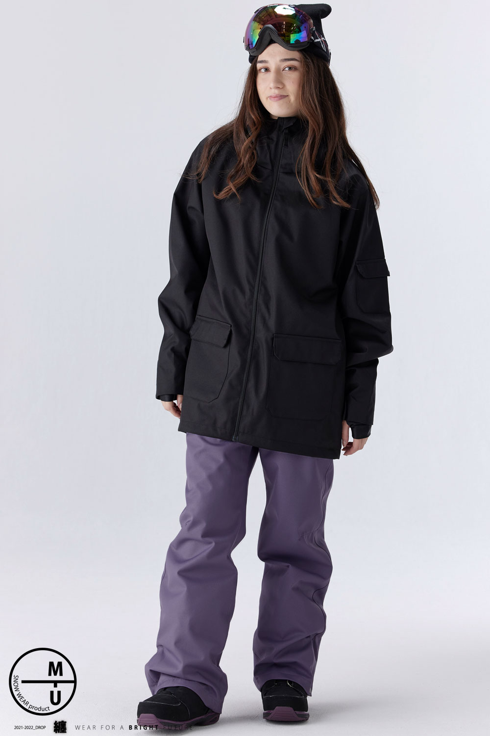 SAPU 花柄 スノーボードウェア Mサイズ ウエア パンツ 上下セット