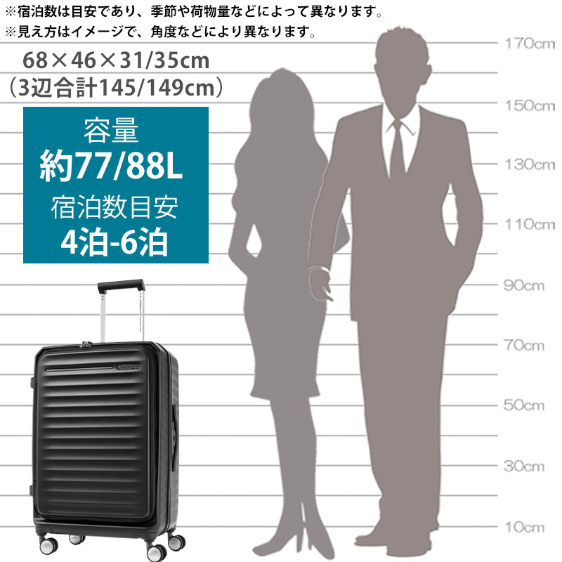 楽天市場】P10倍 アメリカンツーリスター スーツケース フロンテック