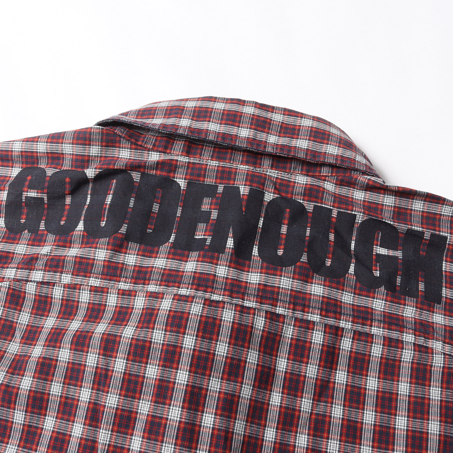 楽天市場】GOOD ENOUGH グッドイナフ シャツ サイズ:L 背ロゴ タータン
