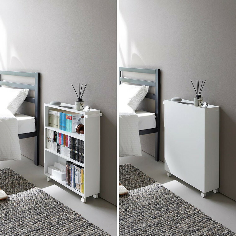 楽天市場】[ ハンドル付き隠せるコミックラック タワー ] 山崎実業