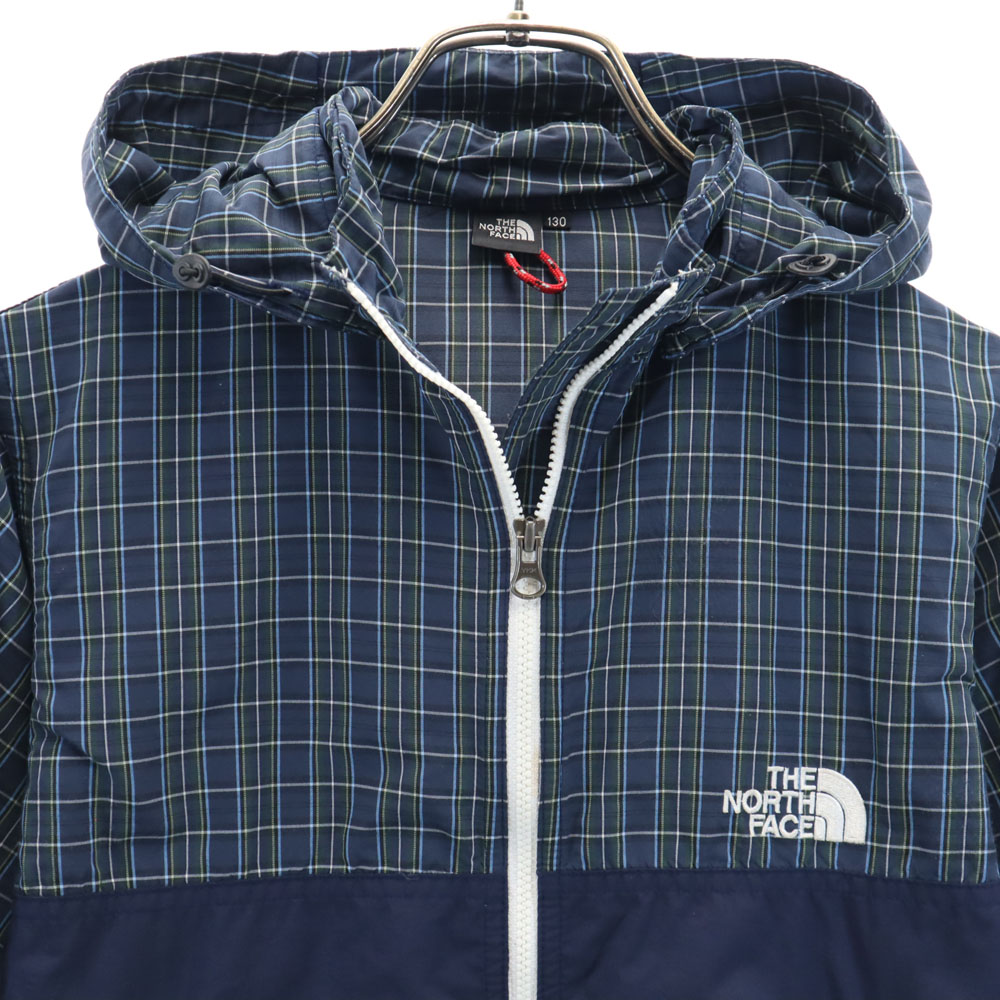 THE ノースフェイス ナイロンジャケット ネイビー系チェック柄 メンズM