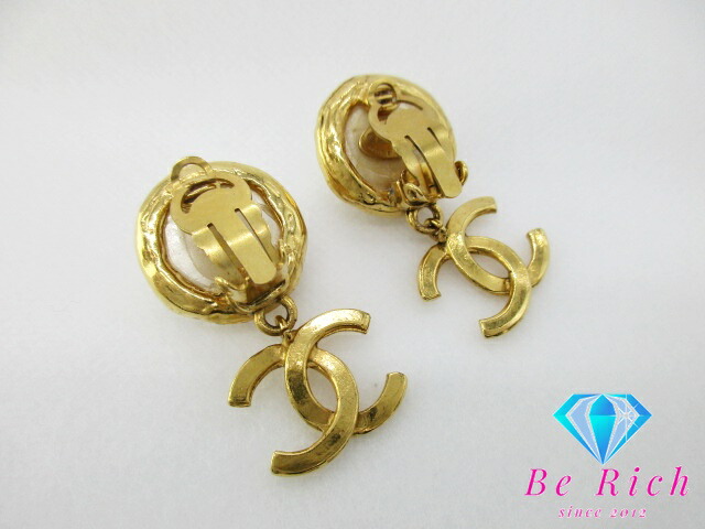 楽天市場】シャネル CHANEL フェイク パール ココマーク イヤリング