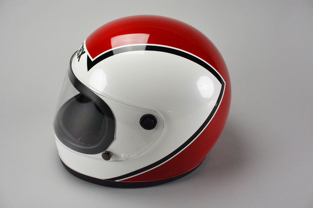 楽天市場】GT750 ヘルメット 族ヘル CBX アカ/シロ シールド おまけ