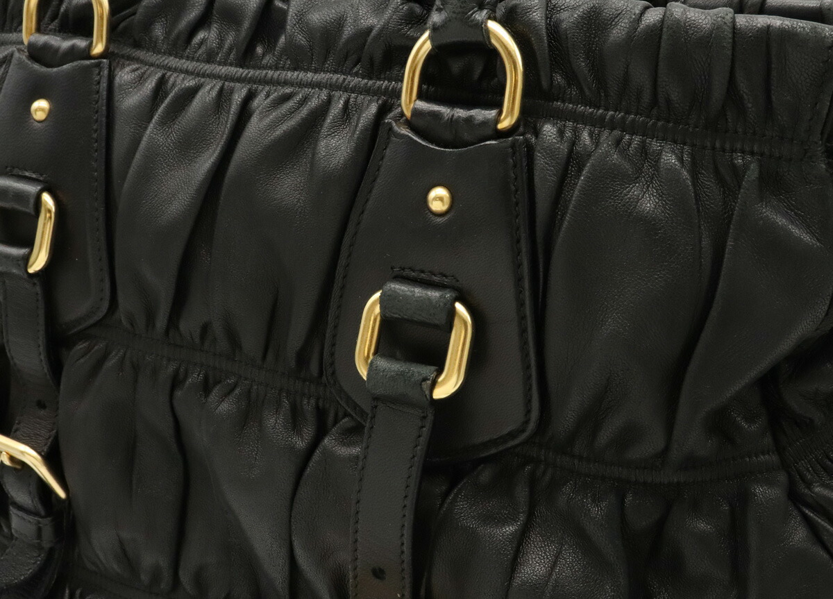 楽天市場】【バッグ】PRADA プラダ ギャザー ハンドバッグ ショルダー